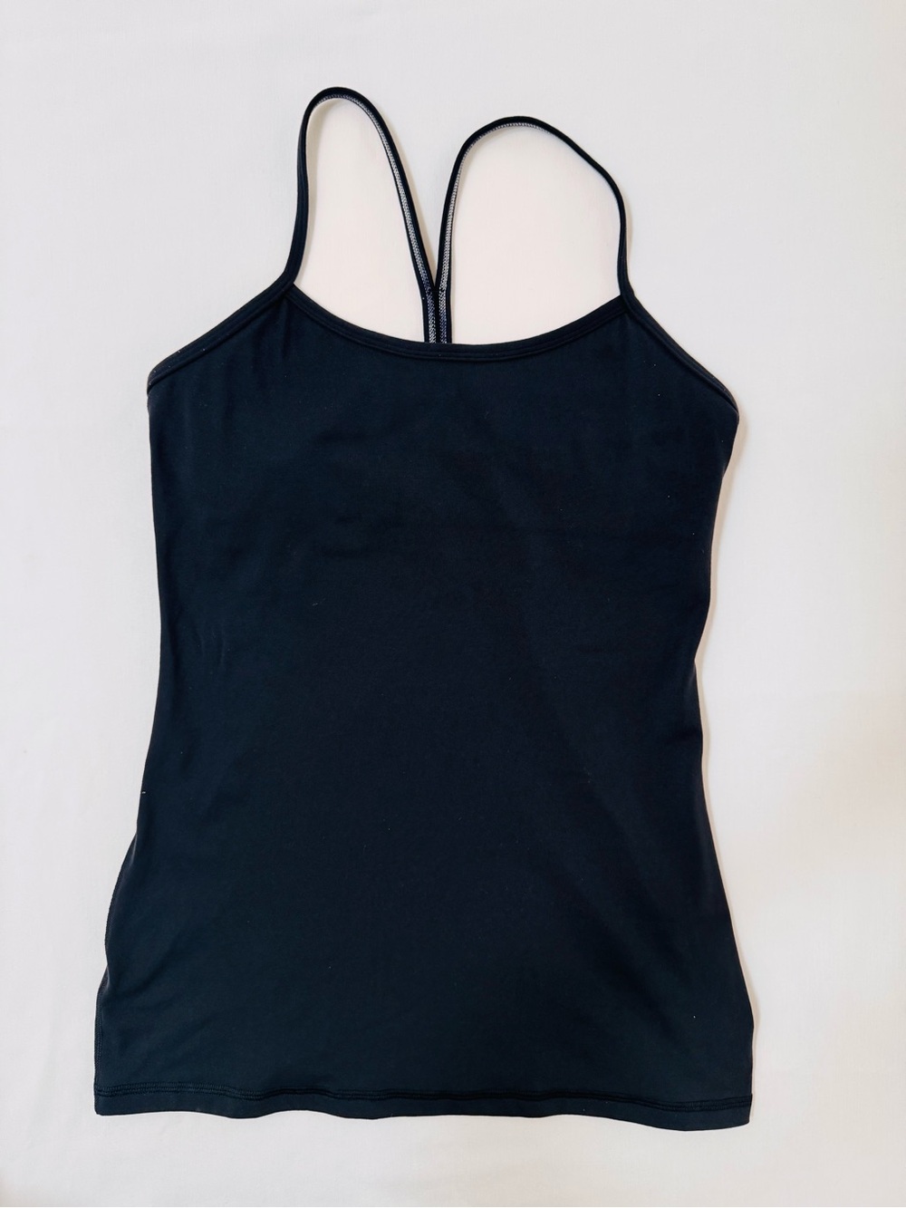 Lululemon Women Sz 6 Y Tank Racer Back Tank Top Black